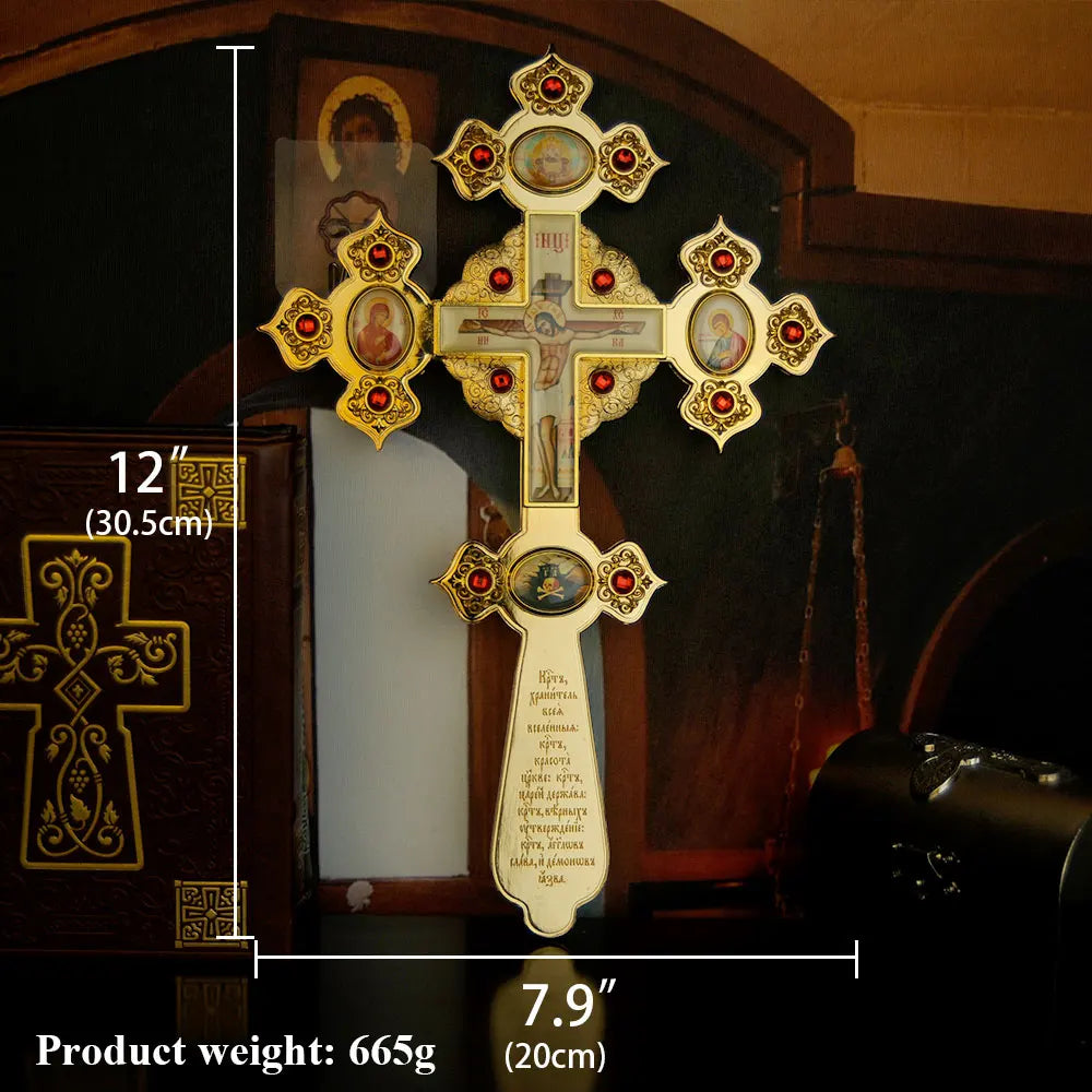 HTISOK Spiritual Handheld Cross for Worship & Home Decor