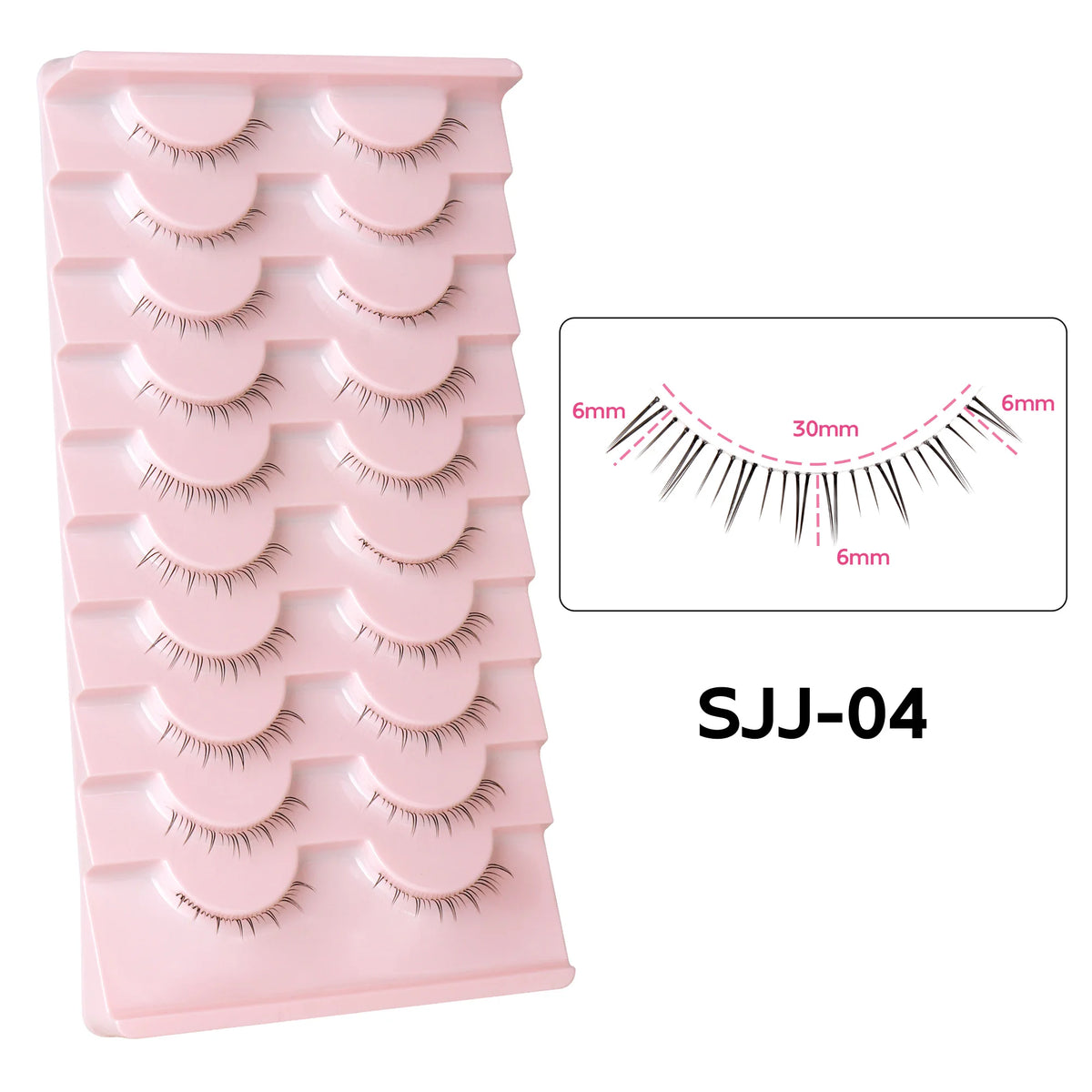 10 Pairs Manga Lower Eyelashes - Wispy Under Eye Lashes for Cosplay