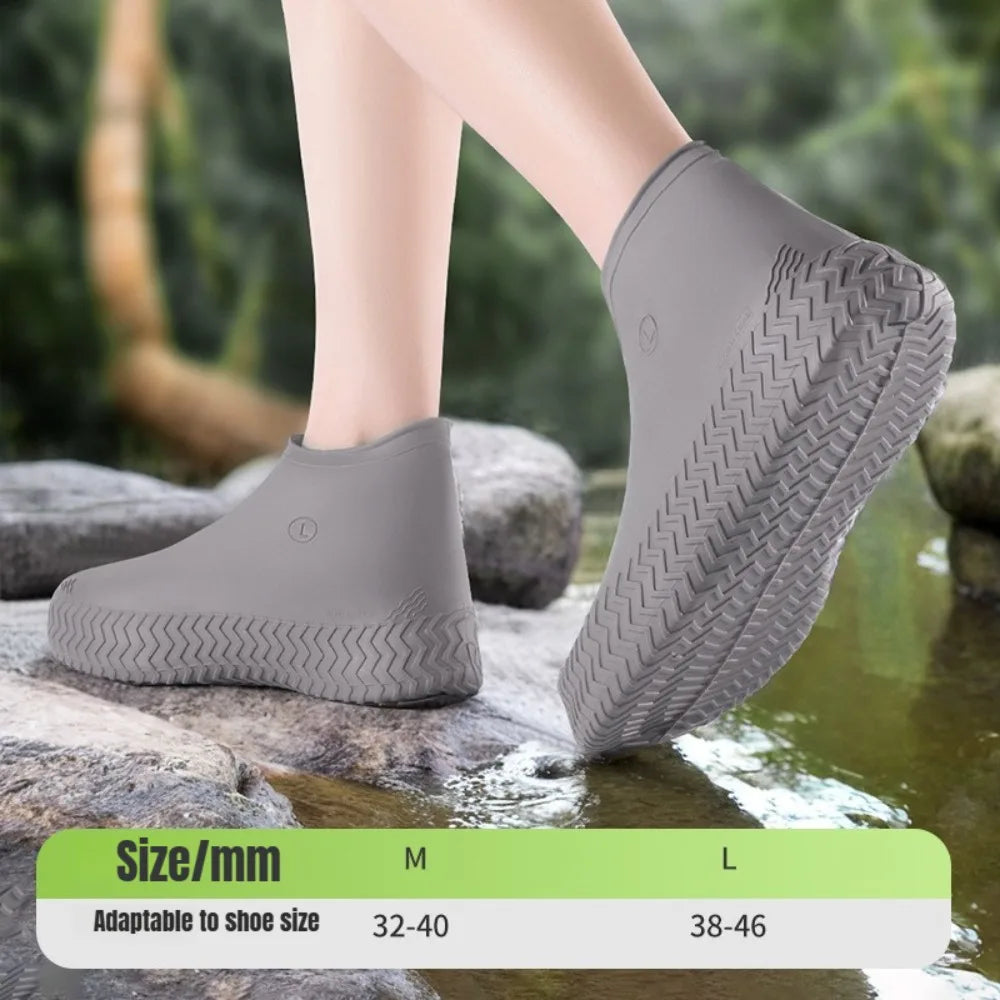 Reusable Thick Latex Waterproof Shoe Covers for Men & Women