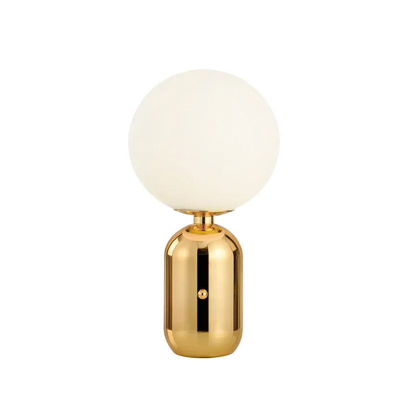 Modern LED Night Light - Cordless Touch Rechargeable Glass Table Lamp