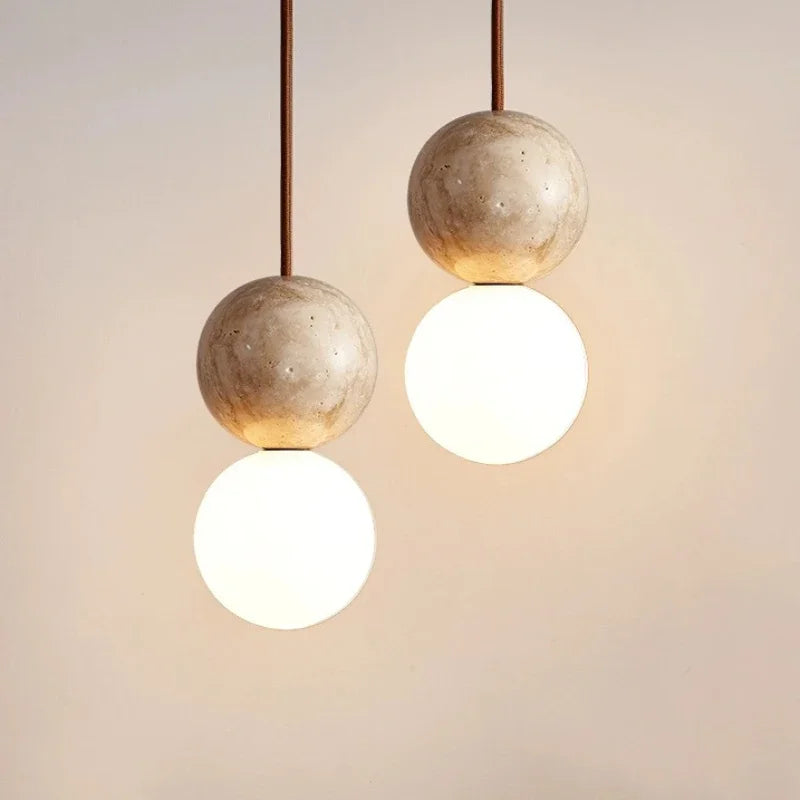 Modern LED Stone Pendant Light Chandelier - Stylish Hanging Fixture