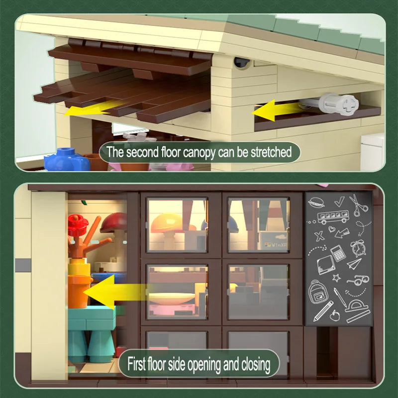 Cada LED City Japanese Grocery Store Building Blocks - Fun & Creative