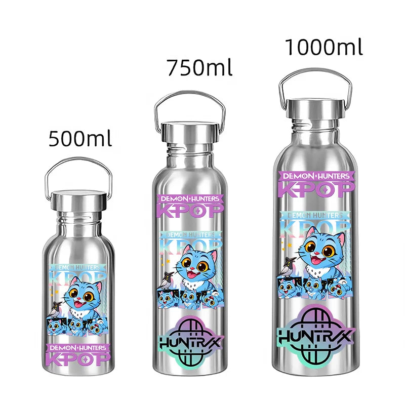 KPop Style Stainless Steel Water Bottle - 500/750/1000ML