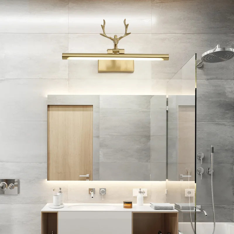 Modern Brushed Gold LED Bathroom Vanity Light Fixture