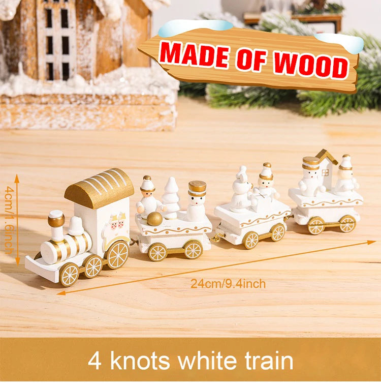 Christmas Train Ornament – Festive Wooden & Plastic Holiday Decor