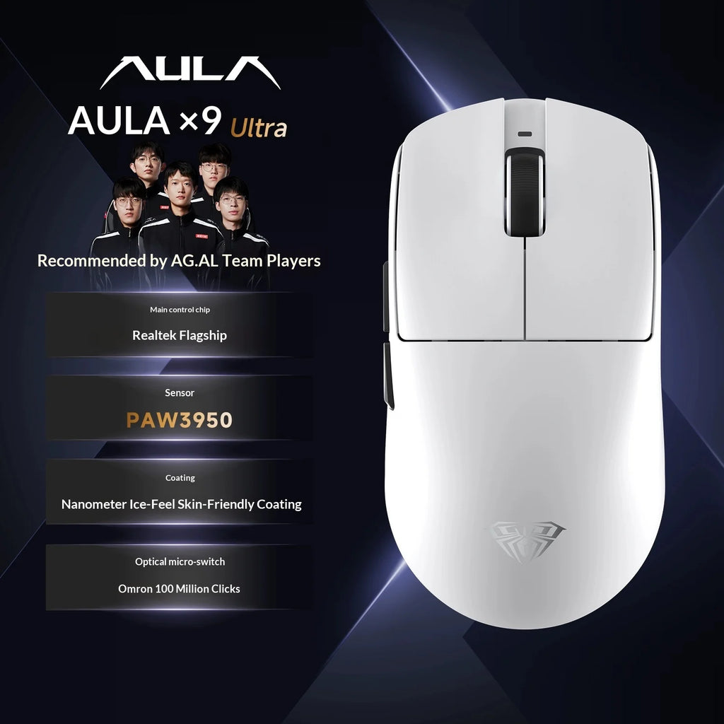 AULA X9 Max Wireless Gaming Mouse - Ergonomic & Ultra-Responsive