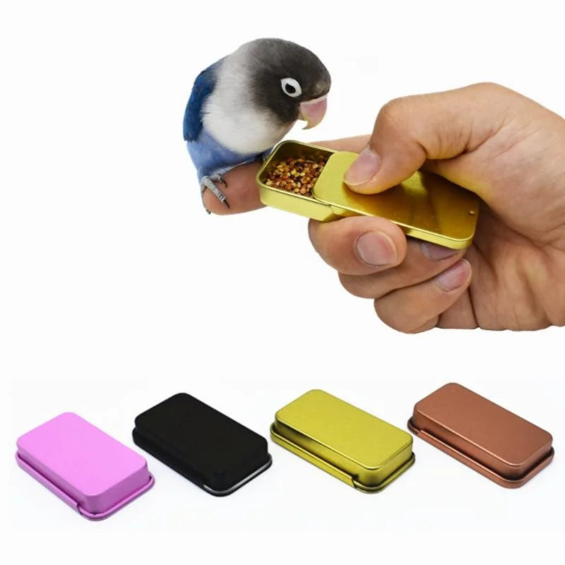 Interactive Bird Training Food Jar | Parrot Handheld Feeder Toy