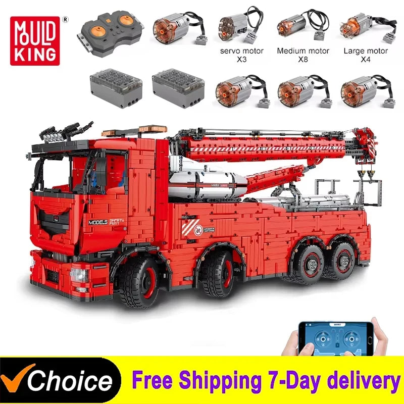 10966PCS Motorized Tow Truck MKII Building Block Set for Kids