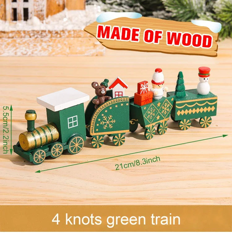 Festive Wooden Christmas Train Ornament - Perfect Holiday Decor