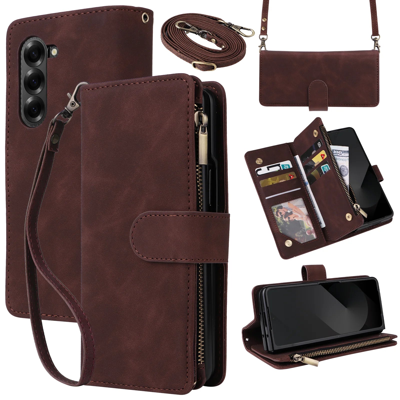 Stylish Premium Leather Wallet Case for Samsung Galaxy Z Fold