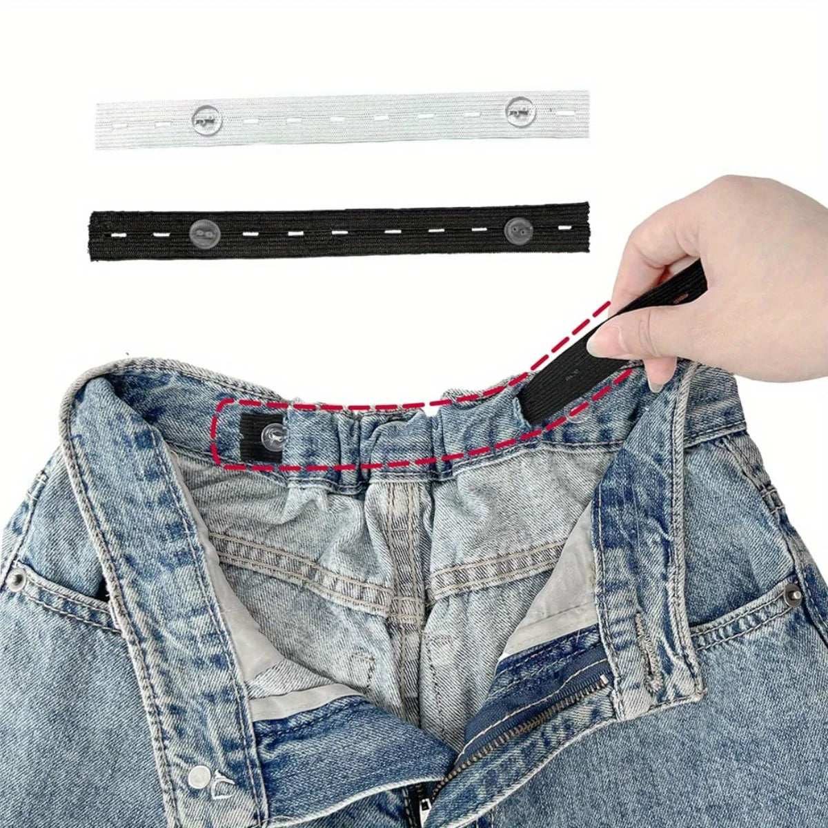 Adjustable Seamless Belt Tightener - 2 Piece Set