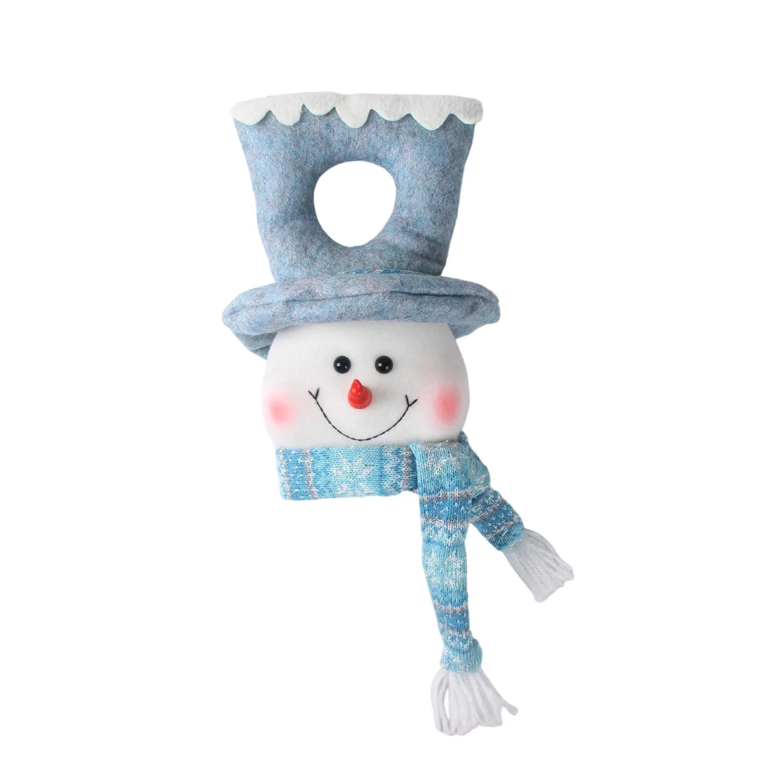 Glowing Blue Snowman Ornament - Magical Ocean Style Christmas Decor