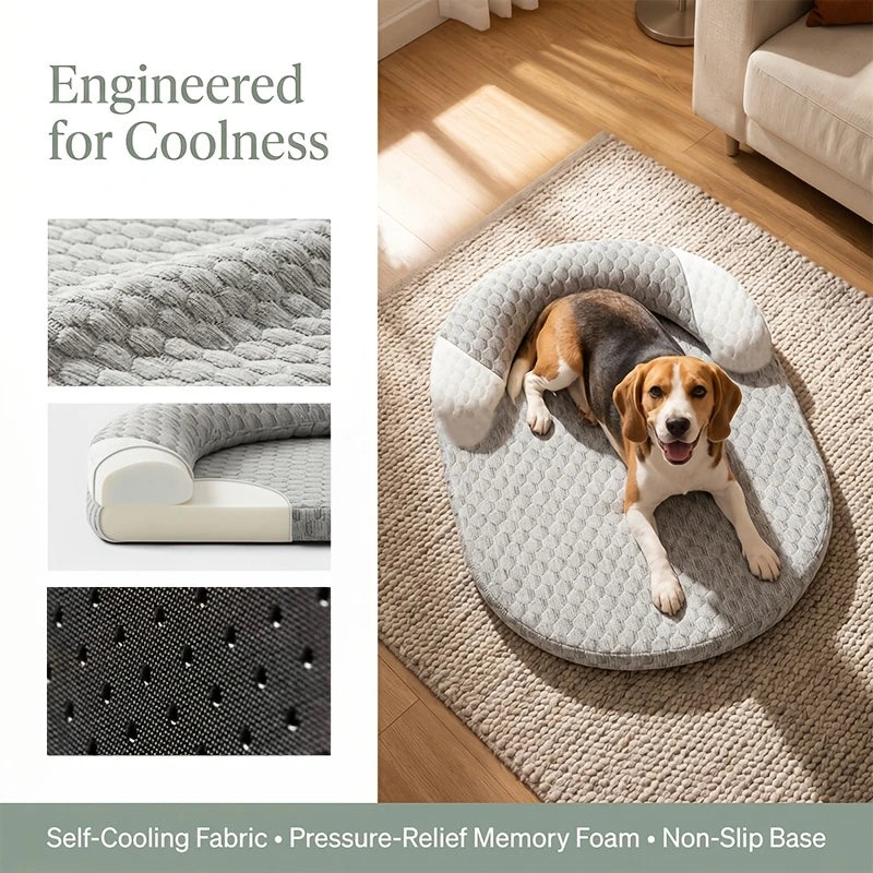 Summer Cooling Pet Mat - Ice Silk Breathable Dog & Cat Bed
