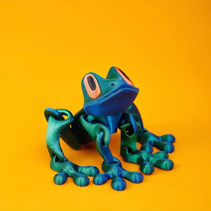 Movable 3D Printed Tree Frog Ornament - Unique Kitchen & Office Decor