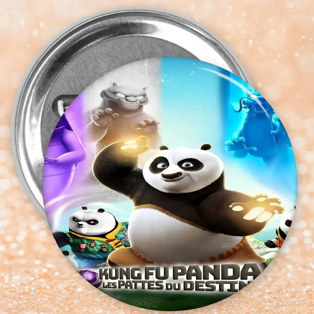 K-Kung F-Fu Panda Skateboard Brooch - Fun Collectible Badge