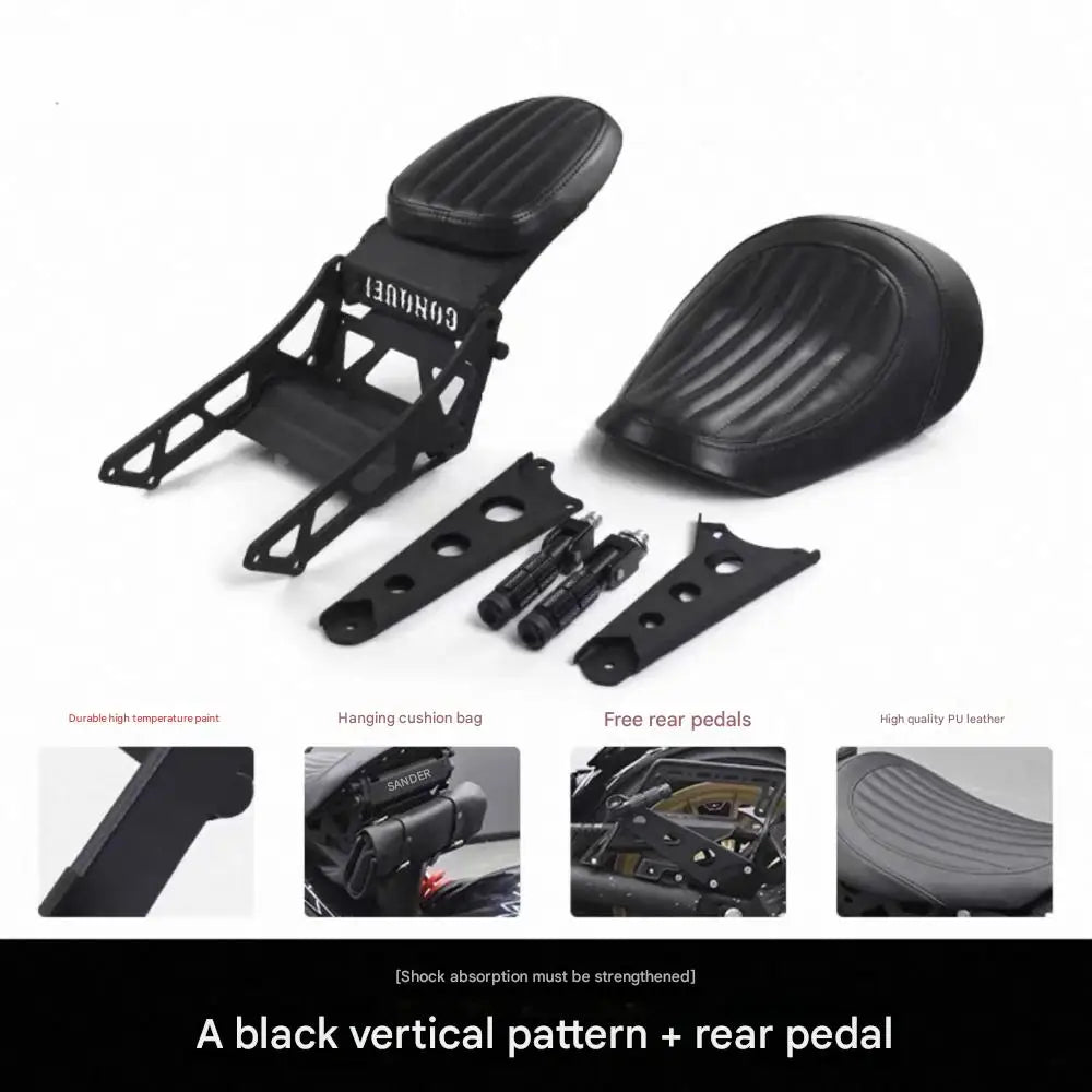 Benda Napoleon 450/500 Motorcycle Dual Seat - Compact Folding Design