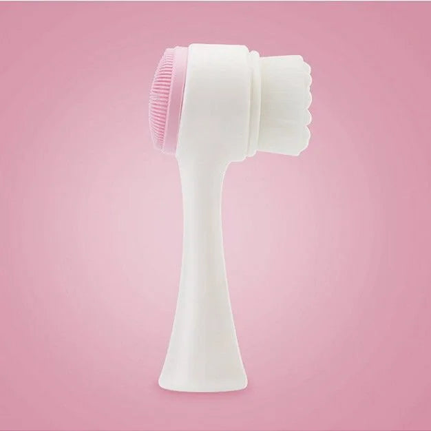 Silicone Double-Sided Facial Cleanser Brush for Blackhead Removal