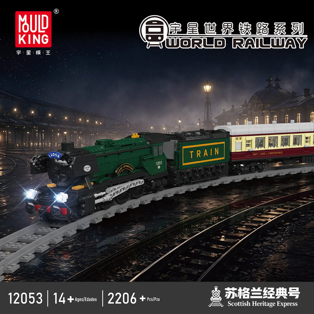 2206 Pcs Classic Scottish Train Building Blocks - Creative Desktop Toy