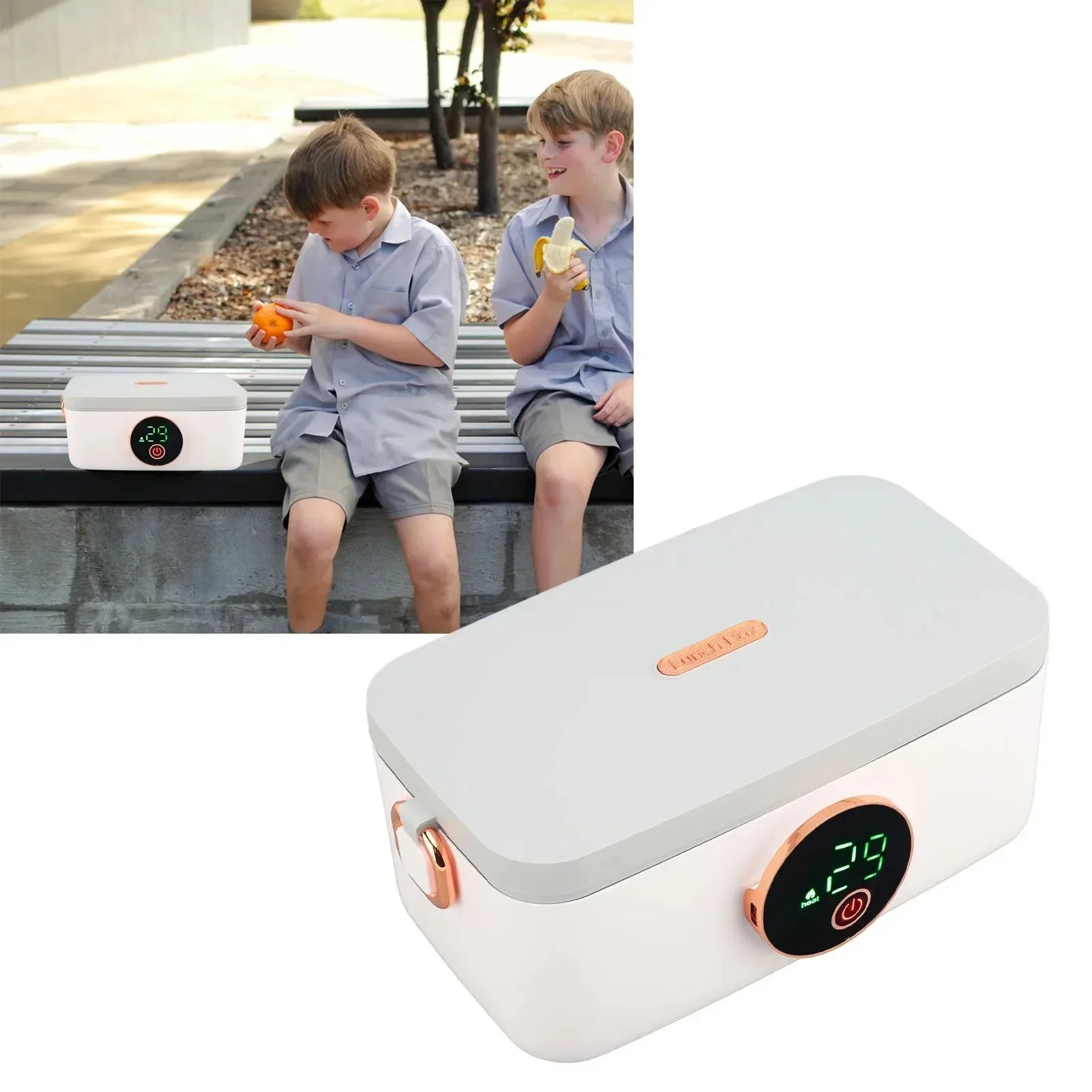 1L USB Rechargeable Electric Lunch Warmer Box for Office & Travel