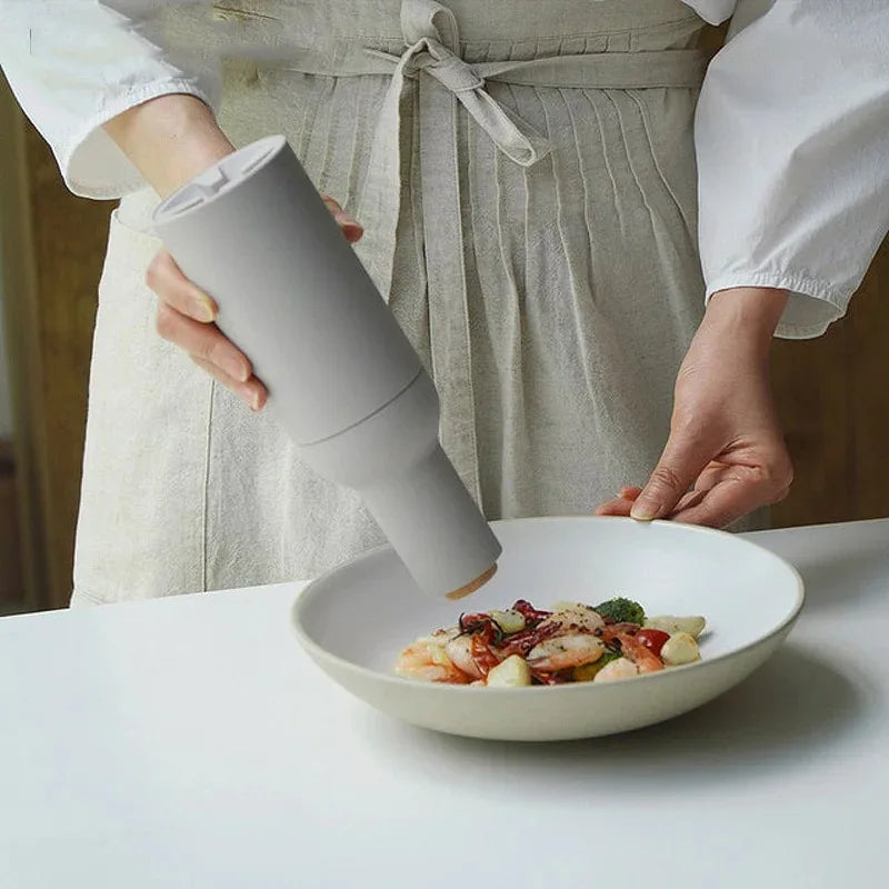 USB Rechargeable Electric Salt and Pepper Grinder - Automatic Mill