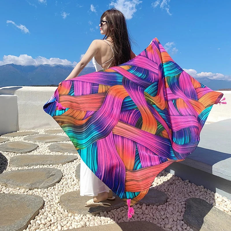 28 Stylish Travel Beach Shawls | 90x180cm Sunscreen Scarfs for Women