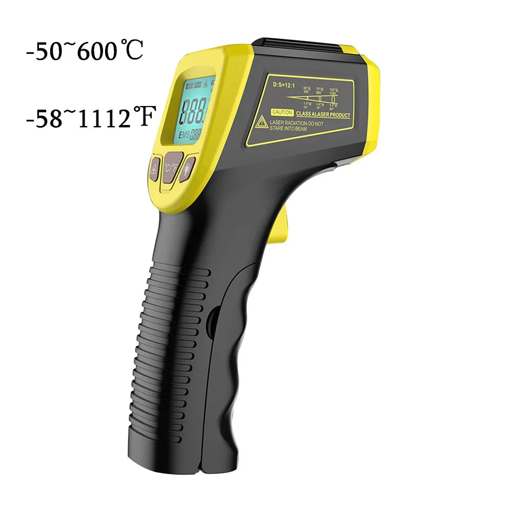 Digital Infrared Thermometer -50 to 600°C | Non-Contact Temperature Scanner