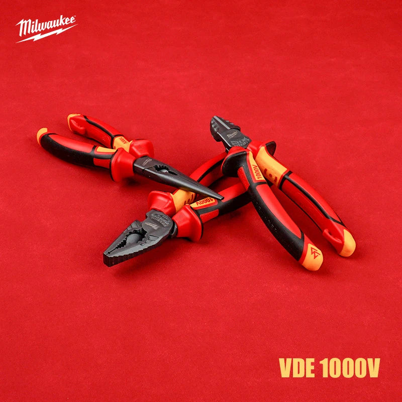Milwaukee VDE Insulated Pliers Set - 3-Piece 1000V Multi-Functional