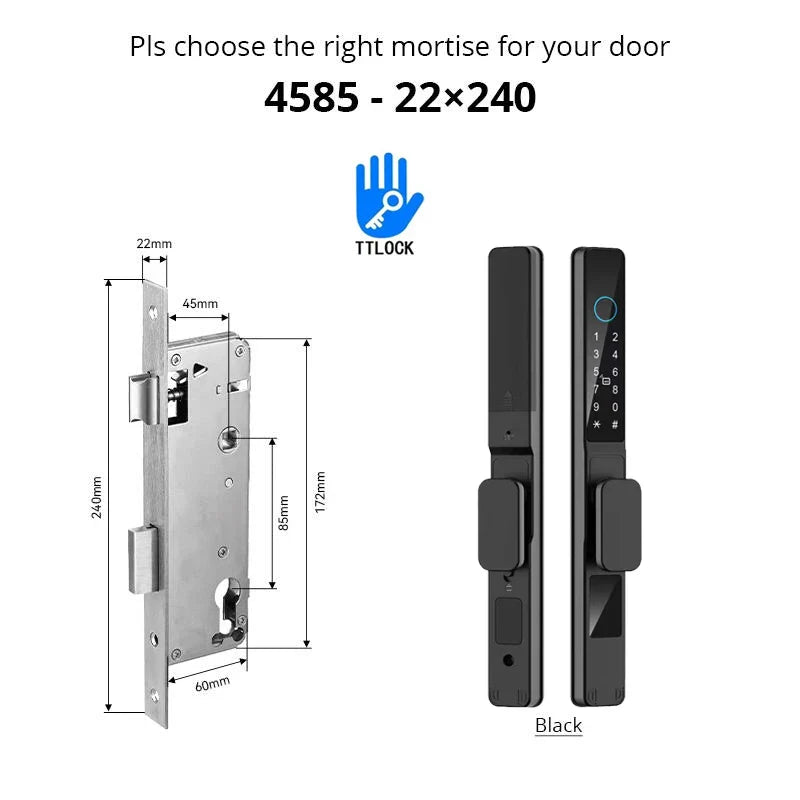 Smart Waterproof Sliding Door Lock with TTLock & Alexa Integration