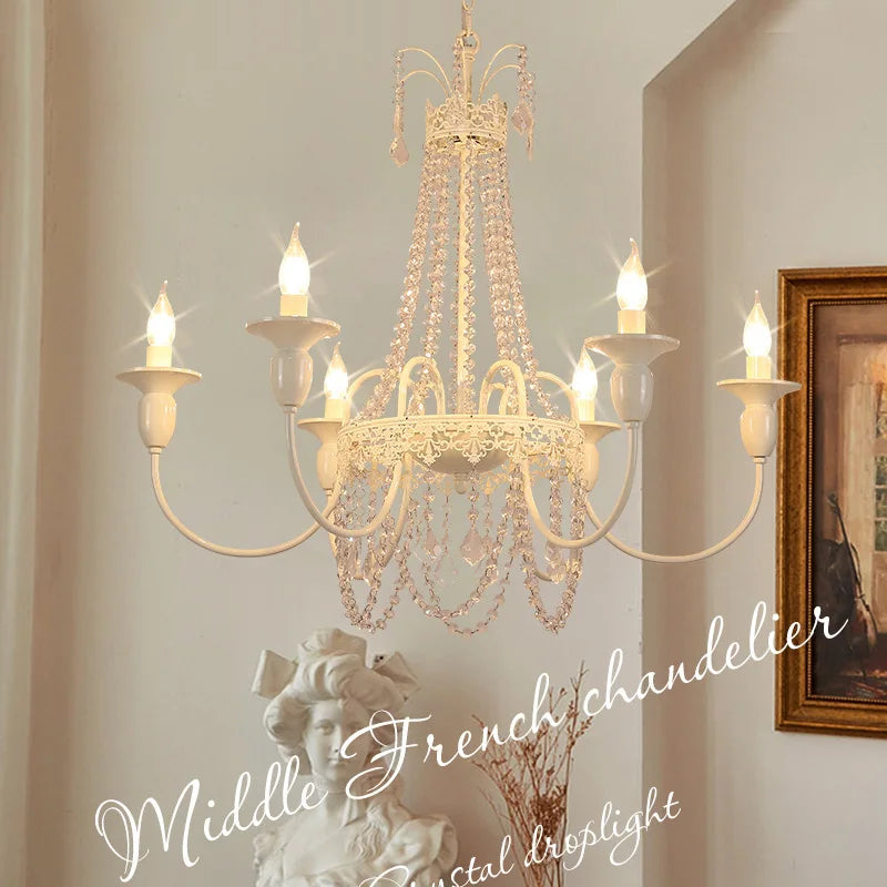 Elegant Adjustable Crystal Chandelier for Living Room & Bedroom