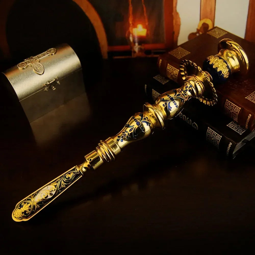 Elegant Handcrafted Metal Candlestick for Religious Ceremonies