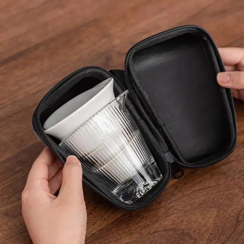 Portable High-End Yuxi Jade Tea Set - Perfect for Outdoor Adventures