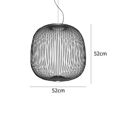 Nordic Mesh Spokes LED Pendant Light - Modern Bird Cage Design
