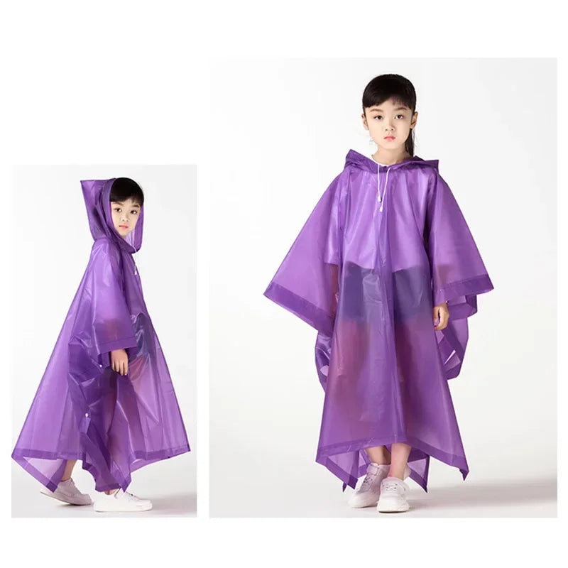 Lightweight Kids Raincoat - Waterproof Pullover for Outdoor Adventures