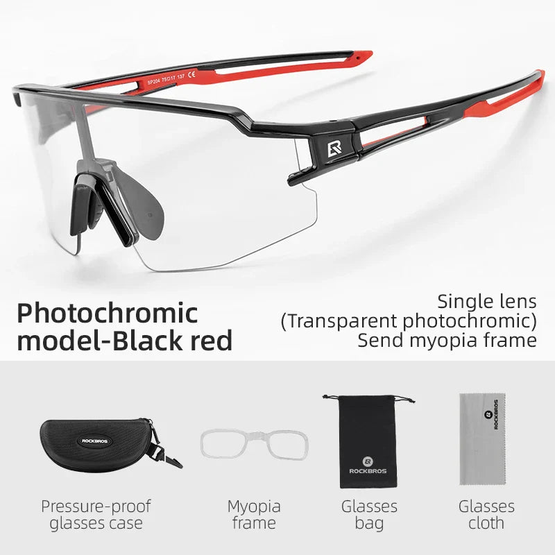 ROCKBROS Photochromic Polarized Cycling Glasses for UV Protection
