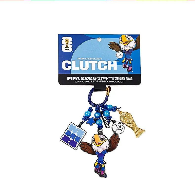 FIFA 2026 World Cup Mascot & Trophy Keychain Charm for Fans