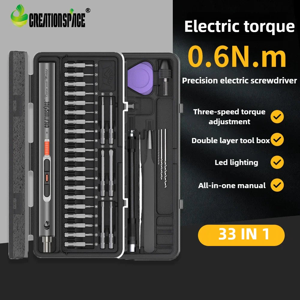 CreationSpace Precision Electric Screwdriver Set - Versatile & Efficient