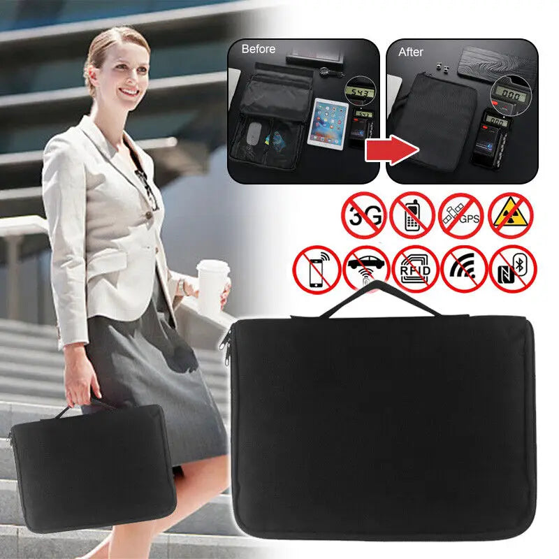 RFID Blocking Pouch - Anti-Tracking Faraday Bag for Phones & IDs