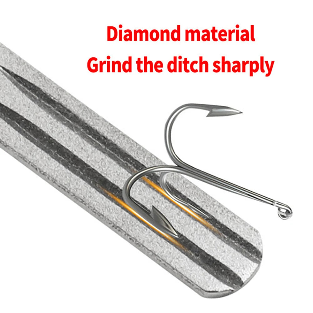 APWIKOGER Diamond Hook Sharpener - Double Groove Fishing Accessory
