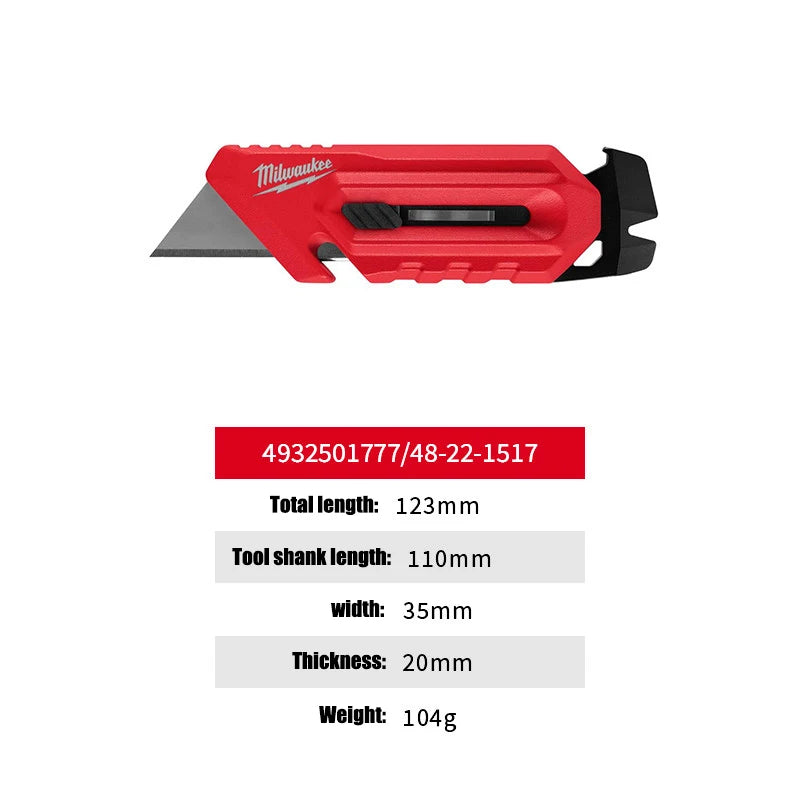 Milwaukee 4-in-1 Folding Utility Knife - Versatile Paper Cutter & Box Opener