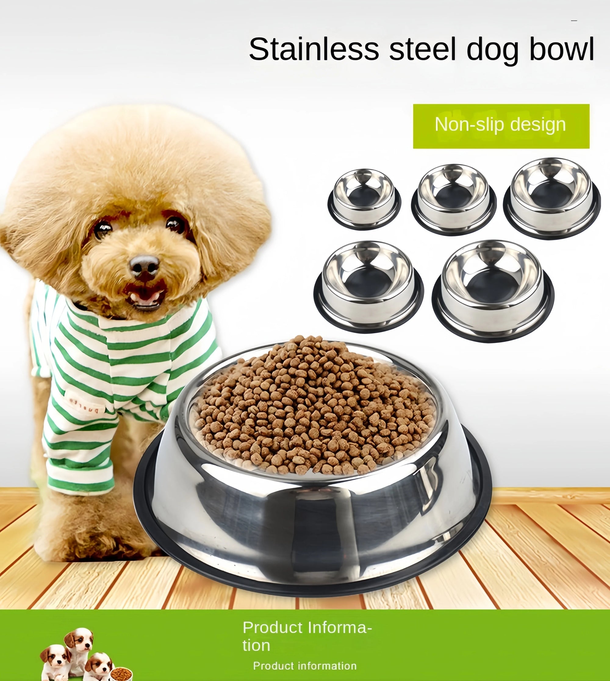 Durable Stainless Steel Pet Feeding Bowl - Easy to Clean & Maintain