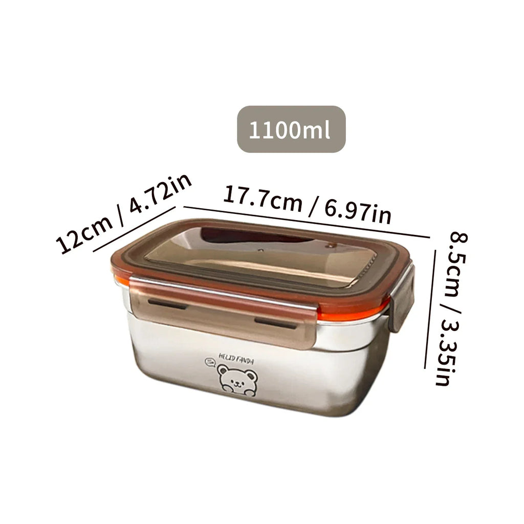 Large Leak-Proof Stainless Steel Food Container