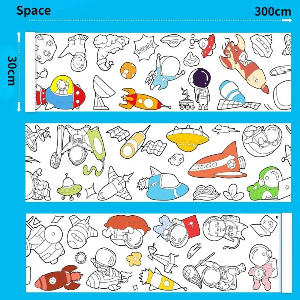 TBJOY Kids DIY Drawing Roll - Creative Coloring & Art Scroll