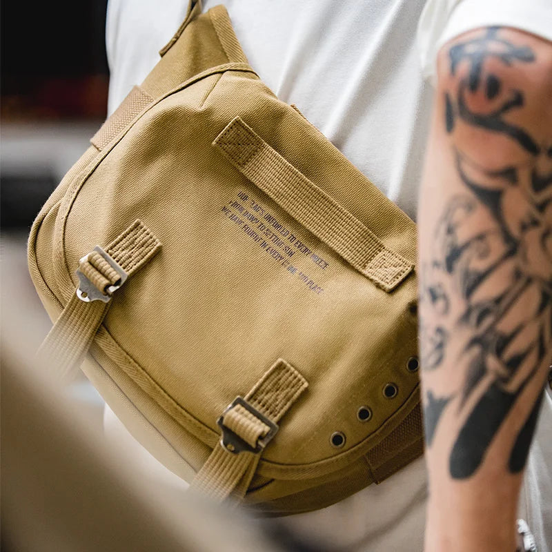 Vintage Canvas Crossbody Bag for Men - Stylish Messenger Essential