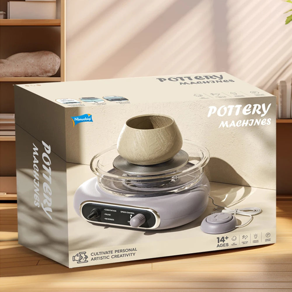 Creative Mini Pottery Wheel Kit - Versatile Electric Clay Turntable