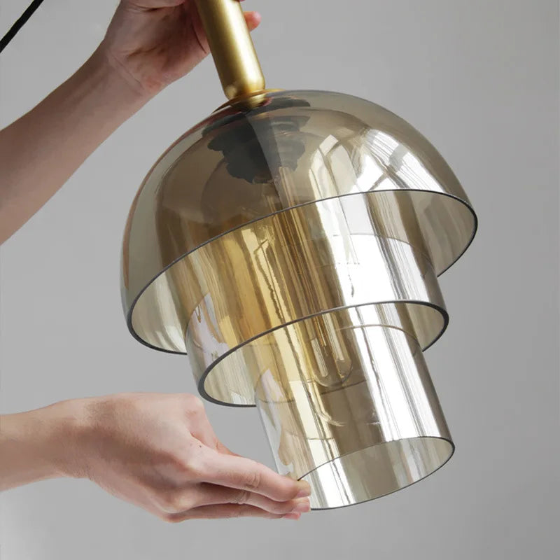 Elegant Vintage Glass Pendant Chandelier for Home & Restaurant Decor