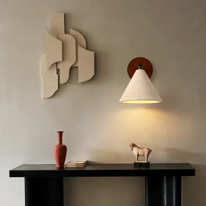 Natural Stone LED Wall Sconce - Elegant Home Lighting Solution