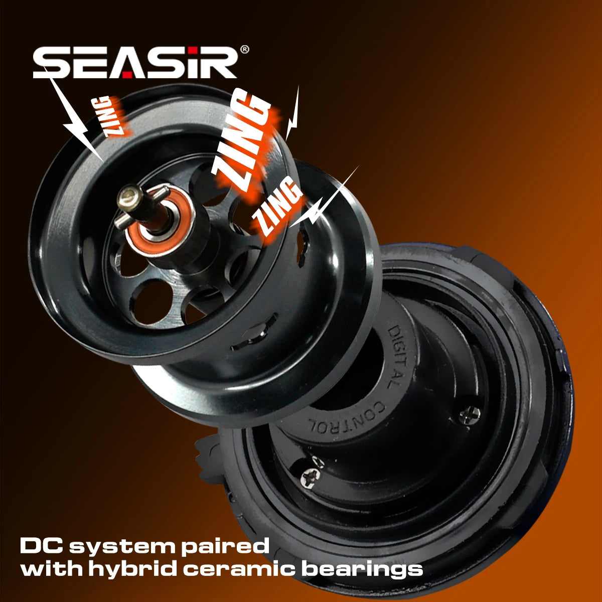 SEASIR DC Round Pro Digital Baitcasting Fishing Reel - Ultralight & Durable