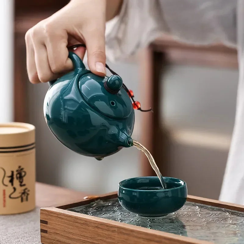 Ceramic Kungfu Tea Set with Incense Burner – Complete Gift Box