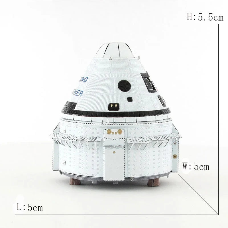 3D Metal Spacecraft Puzzle - Hubble Telescope & Mars Rover Model