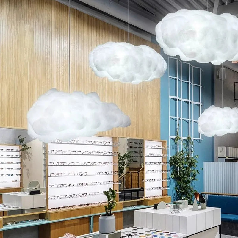 Nordic Cloud Pendant Light - Colorful LED Chandelier for Kids' Room